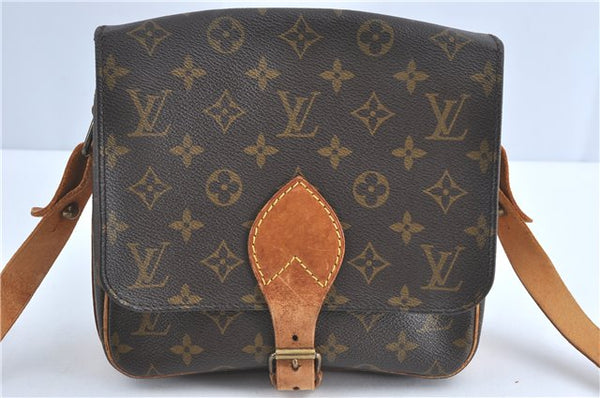 Auth Louis Vuitton Monogram Cartouchiere MM Shoulder Cross Bag M51253 LV 6389B