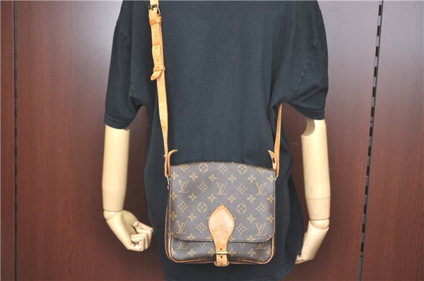 Auth Louis Vuitton Monogram Cartouchiere MM Shoulder Cross Bag M51253 LV 6389B