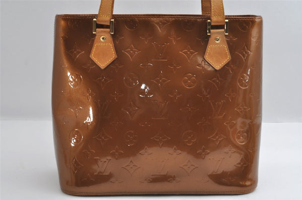 Authentic Louis Vuitton Vernis Houston Shoulder Hand Bag Brown M91122 LV 6389I