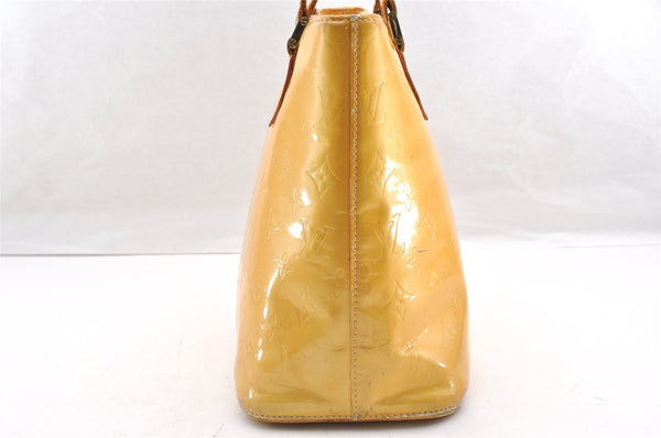 Authentic Louis Vuitton Vernis Houston Shoulder Hand Bag Yellow M91055 LV 6390I