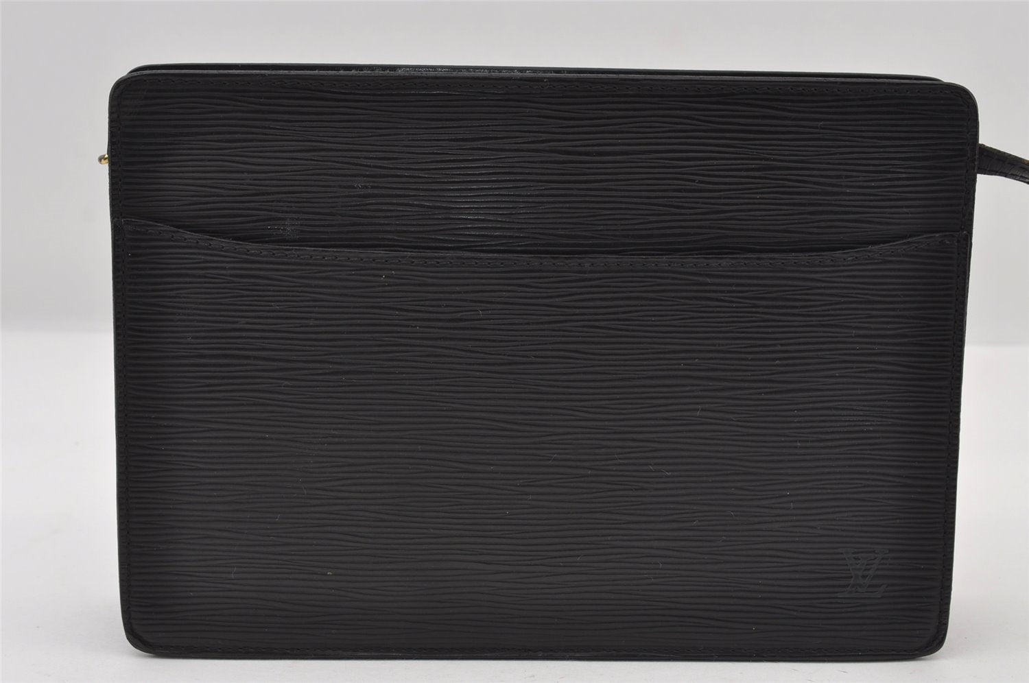 Authentic Louis Vuitton Epi Pochette Homme Clutch Hand Bag Black M52522 LV 6391I