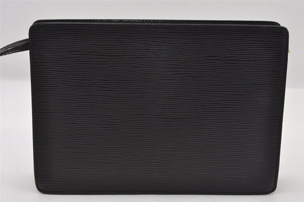 Authentic Louis Vuitton Epi Pochette Homme Clutch Hand Bag Black M52522 LV 6391I