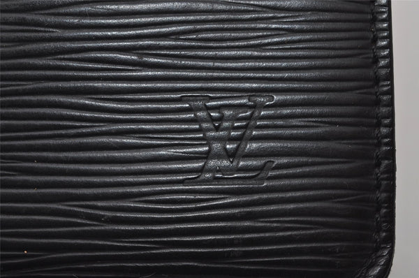 Authentic Louis Vuitton Epi Pochette Homme Clutch Hand Bag Black M52522 LV 6391I