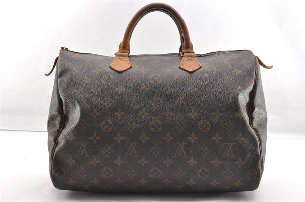 Authentic Louis Vuitton Monogram Speedy 35 Hand Boston Bag M41524 LV Junk 6392I