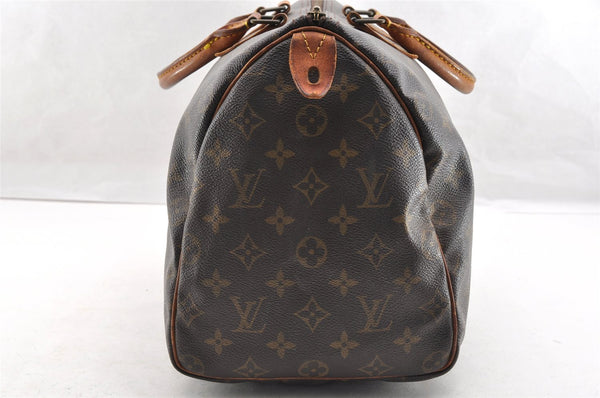 Authentic Louis Vuitton Monogram Speedy 35 Hand Boston Bag M41524 LV Junk 6392I
