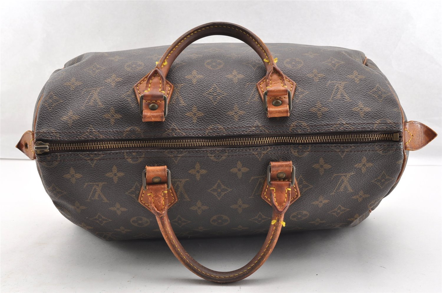 Authentic Louis Vuitton Monogram Speedy 35 Hand Boston Bag M41524 LV Junk 6392I