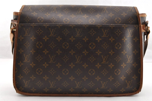 Authentic Louis Vuitton Monogram Gibeciere GM Shoulder Bag M42246 Junk 6393I