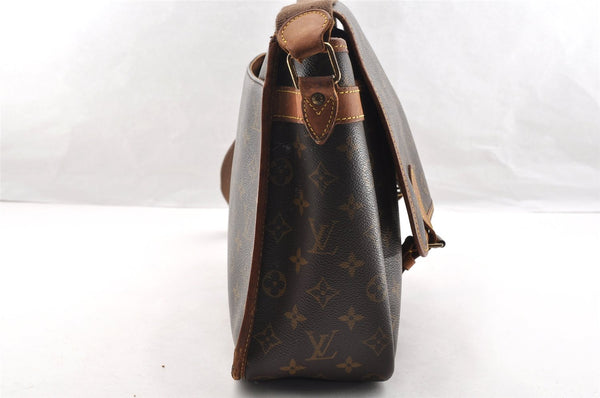 Authentic Louis Vuitton Monogram Gibeciere GM Shoulder Bag M42246 Junk 6393I