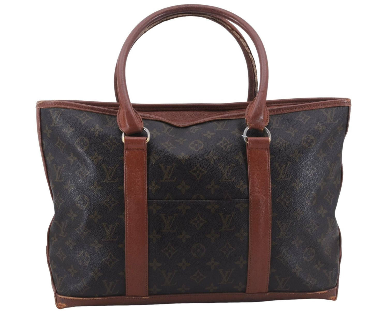 Auth Louis Vuitton Monogram Sac Weekend PM Vintage Tote Hand Bag M42425 LV 6398D