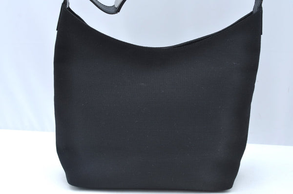 Authentic GUCCI Vintage Shoulder Hand Bag Purse Nylon Enamel Black Junk 6401I