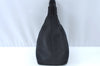 Authentic GUCCI Vintage Shoulder Hand Bag Purse Nylon Enamel Black Junk 6401I