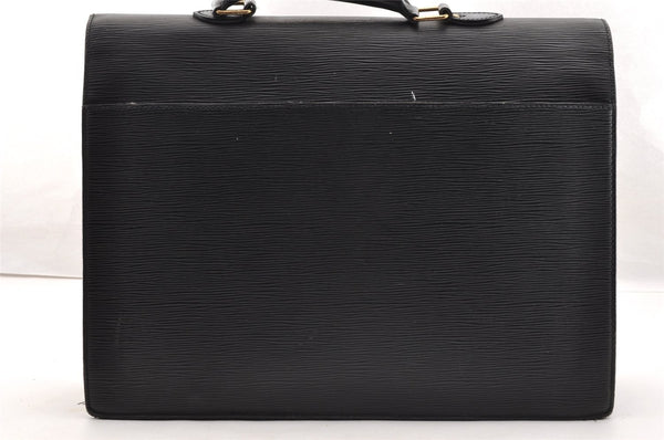 Auth Louis Vuitton Epi Serviette Ambassadeur Briefcase M54412 Black Junk 6403I