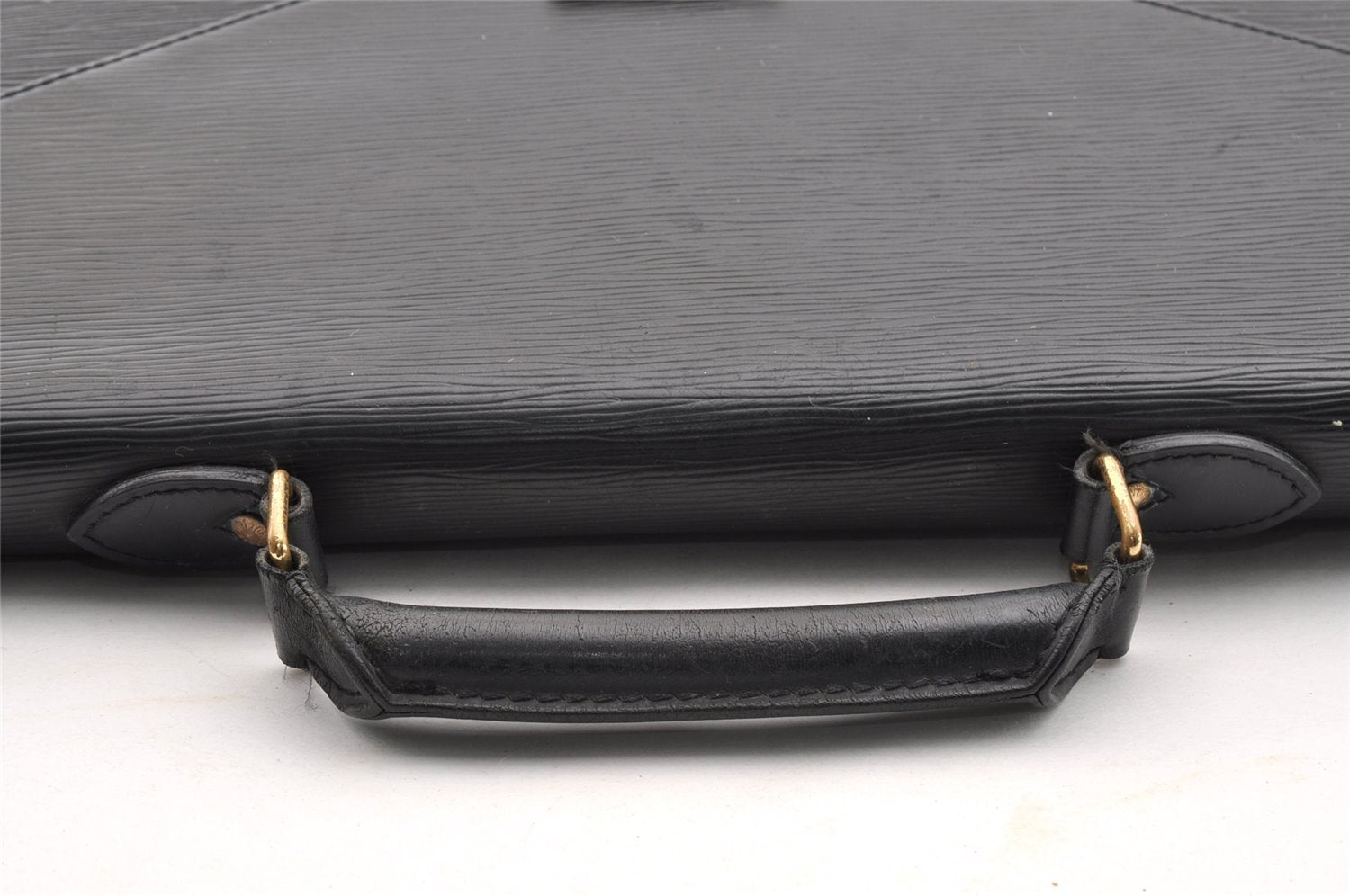 Auth Louis Vuitton Epi Serviette Ambassadeur Briefcase M54412 Black Junk 6403I