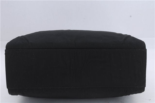 Authentic GUCCI Bamboo 2Way Shoulder Hand Bag Nylon Leather 0021016 Black 6404D