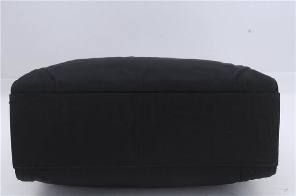 Authentic GUCCI Bamboo 2Way Shoulder Hand Bag Nylon Leather 0021016 Black 6404D