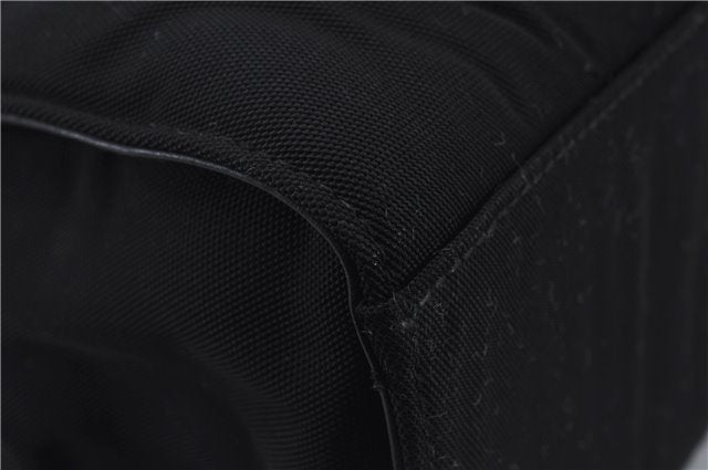 Authentic GUCCI Bamboo 2Way Shoulder Hand Bag Nylon Leather 0021016 Black 6404D