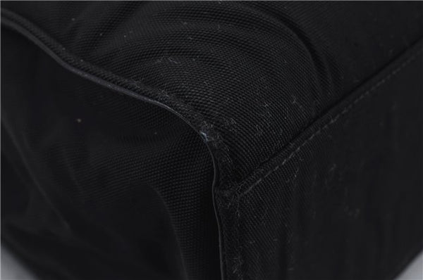 Authentic GUCCI Bamboo 2Way Shoulder Hand Bag Nylon Leather 0021016 Black 6404D