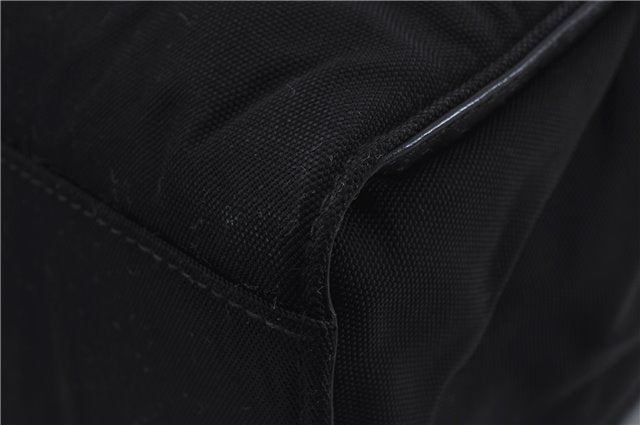 Authentic GUCCI Bamboo 2Way Shoulder Hand Bag Nylon Leather 0021016 Black 6404D