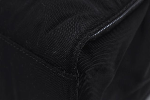 Authentic GUCCI Bamboo 2Way Shoulder Hand Bag Nylon Leather 0021016 Black 6404D