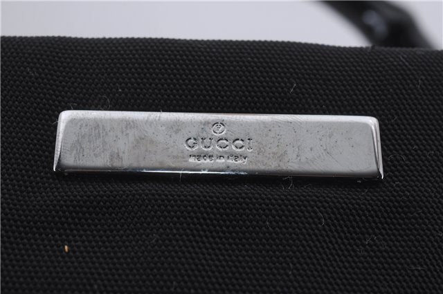 Authentic GUCCI Bamboo 2Way Shoulder Hand Bag Nylon Leather 0021016 Black 6404D