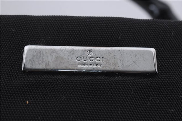 Authentic GUCCI Bamboo 2Way Shoulder Hand Bag Nylon Leather 0021016 Black 6404D