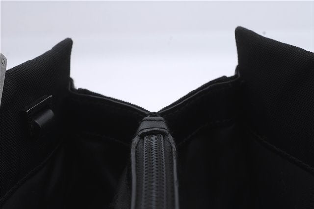 Authentic GUCCI Bamboo 2Way Shoulder Hand Bag Nylon Leather 0021016 Black 6404D