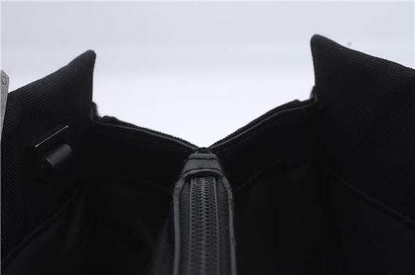 Authentic GUCCI Bamboo 2Way Shoulder Hand Bag Nylon Leather 0021016 Black 6404D