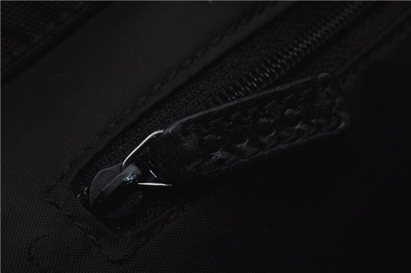 Authentic GUCCI Bamboo 2Way Shoulder Hand Bag Nylon Leather 0021016 Black 6404D