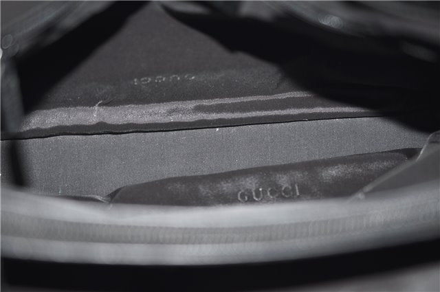 Authentic GUCCI Bamboo 2Way Shoulder Hand Bag Nylon Leather 0021016 Black 6404D