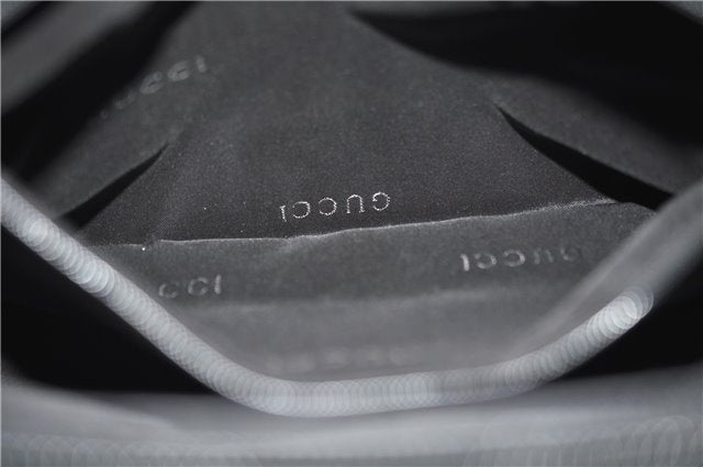 Authentic GUCCI Bamboo 2Way Shoulder Hand Bag Nylon Leather 0021016 Black 6404D