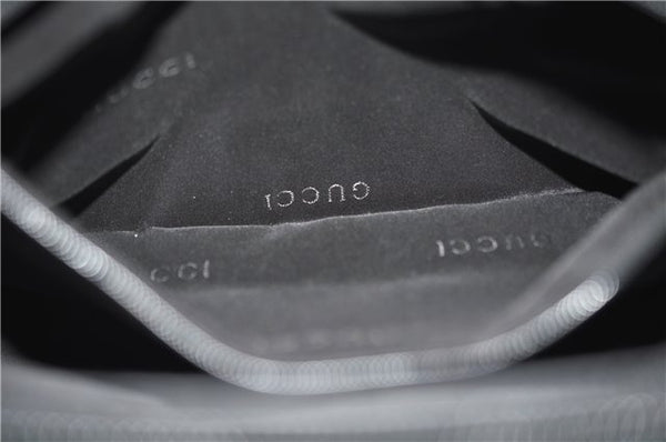 Authentic GUCCI Bamboo 2Way Shoulder Hand Bag Nylon Leather 0021016 Black 6404D