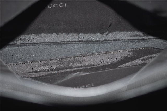 Authentic GUCCI Bamboo 2Way Shoulder Hand Bag Nylon Leather 0021016 Black 6404D