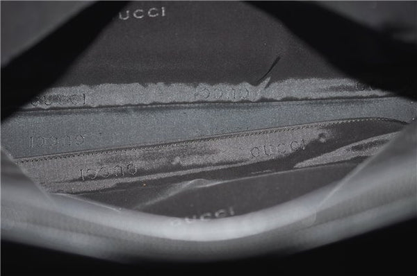 Authentic GUCCI Bamboo 2Way Shoulder Hand Bag Nylon Leather 0021016 Black 6404D