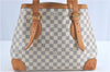 Auth Louis Vuitton Damier Azur Hampstead MM Shoulder Tote Bag N51206 LV 6408B