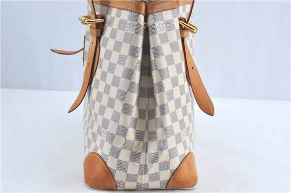 Auth Louis Vuitton Damier Azur Hampstead MM Shoulder Tote Bag N51206 LV 6408B