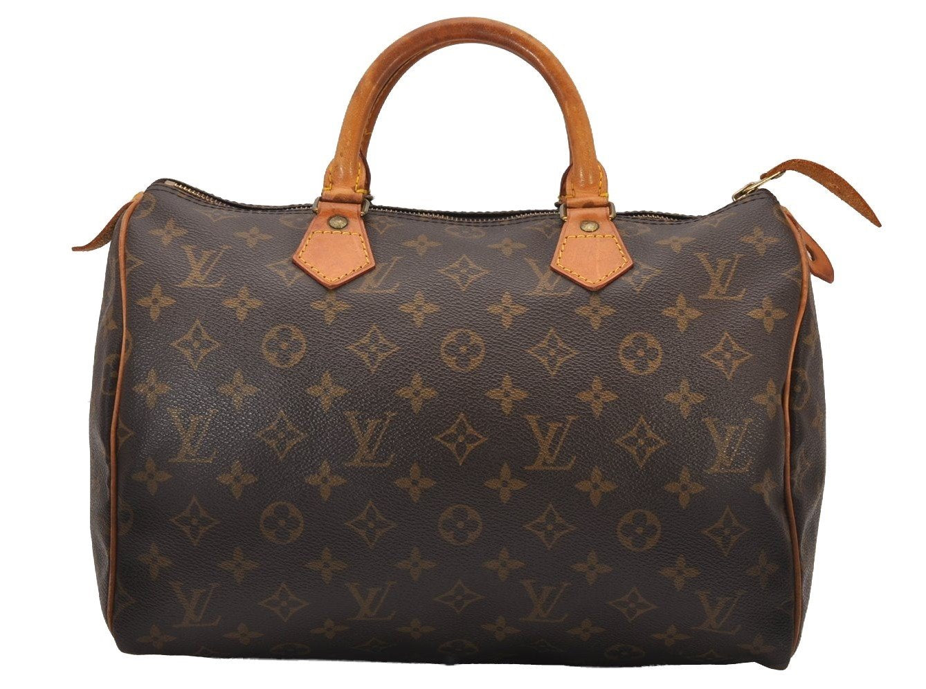 Authentic Louis Vuitton Monogram Speedy 30 Hand Boston Bag M41526 LV 6408I