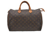 Authentic Louis Vuitton Monogram Speedy 35 Hand Boston Bag M41524 LV 6409D