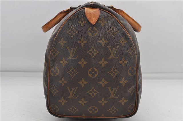 Authentic Louis Vuitton Monogram Speedy 35 Hand Boston Bag M41524 LV 6409D