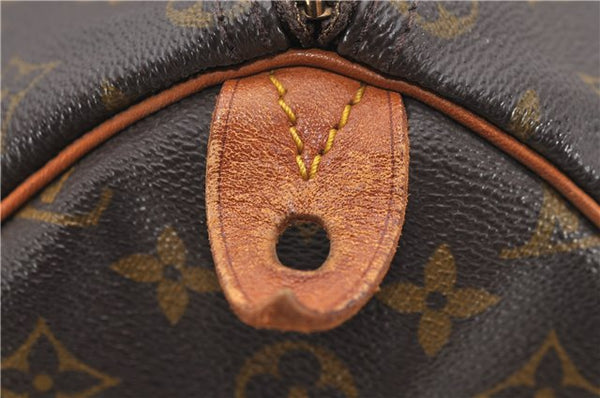 Authentic Louis Vuitton Monogram Speedy 35 Hand Boston Bag M41524 LV 6409D