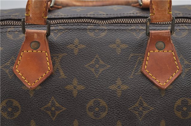 Authentic Louis Vuitton Monogram Speedy 35 Hand Boston Bag M41524 LV 6409D