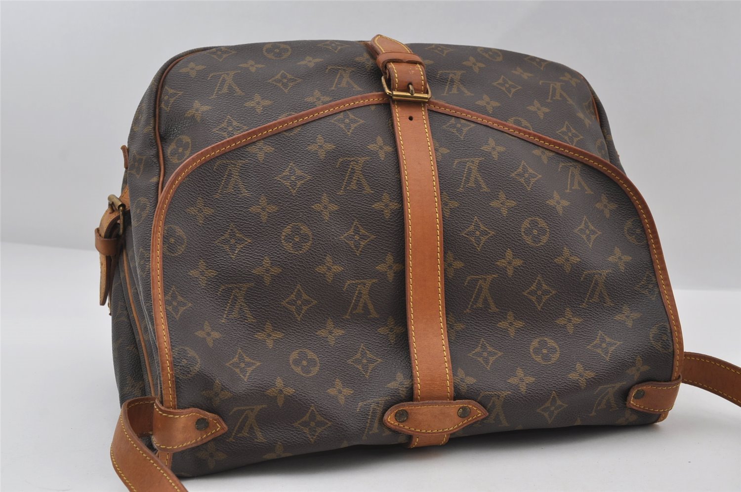 Authentic Louis Vuitton Monogram Saumur 35 Shoulder Cross Bag M42254 LV 6412I