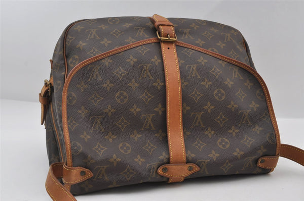 Authentic Louis Vuitton Monogram Saumur 35 Shoulder Cross Bag M42254 LV 6412I