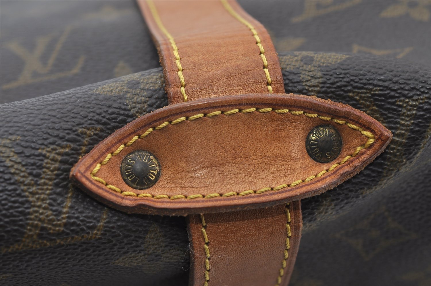 Authentic Louis Vuitton Monogram Saumur 35 Shoulder Cross Bag M42254 LV 6412I