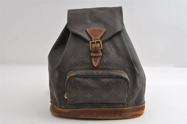 Authentic Louis Vuitton Monogram Montsouris MM Backpack M51136 LV 6413I