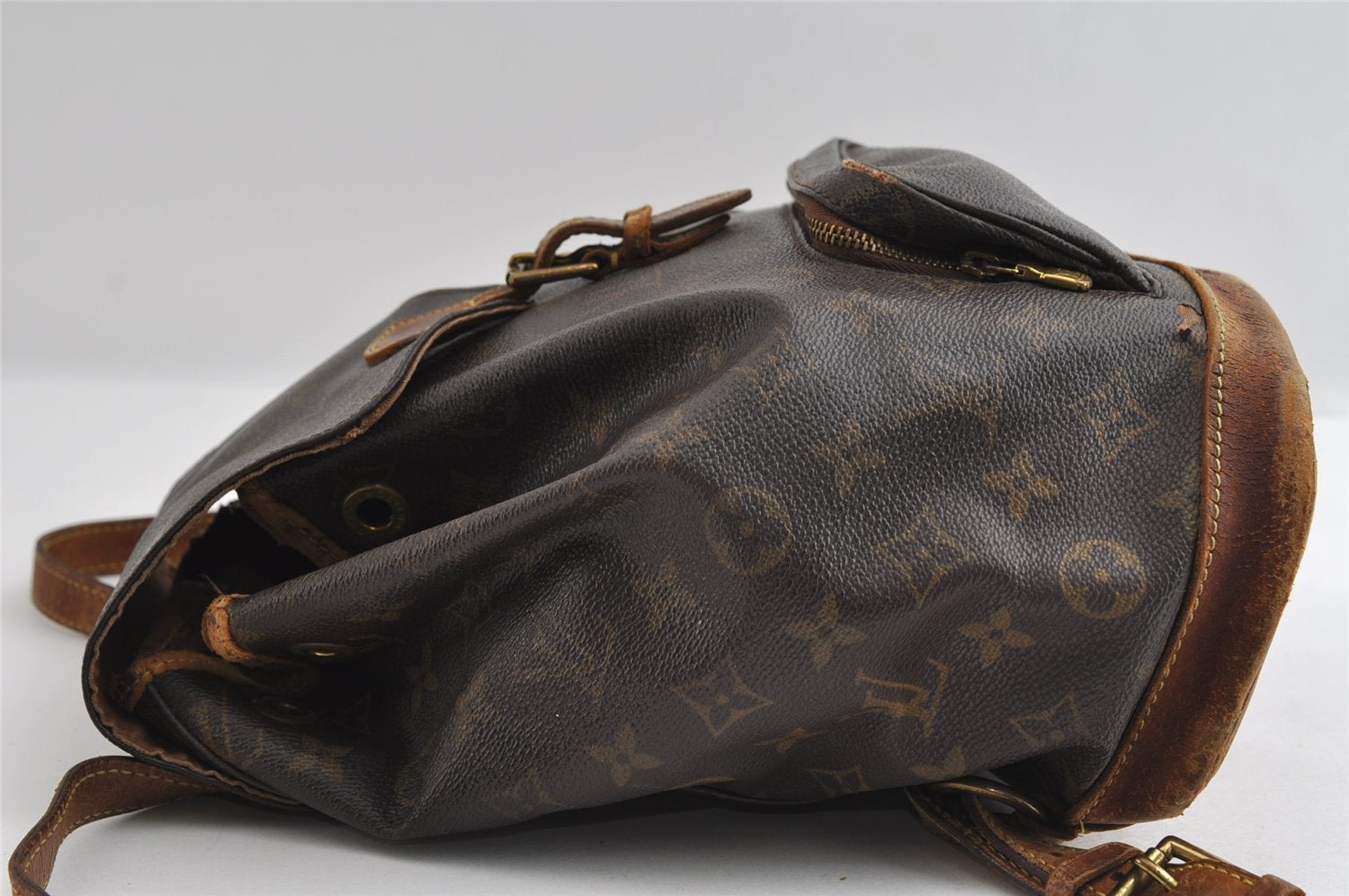 Authentic Louis Vuitton Monogram Montsouris MM Backpack M51136 LV 6413I