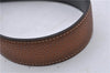 Auth HERMES Ladies Leather Belt Reversible Size 95cm 37.4" Brown Black 6414C