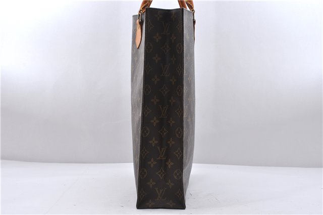 Authentic Louis Vuitton Monogram Sac Plat Hand Bag M51140 LV 6415D