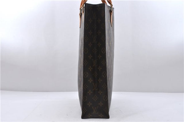 Authentic Louis Vuitton Monogram Sac Plat Hand Bag M51140 LV 6415D