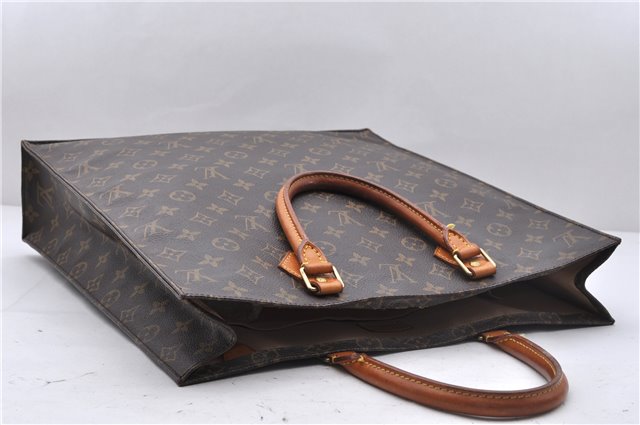 Authentic Louis Vuitton Monogram Sac Plat Hand Bag M51140 LV 6415D
