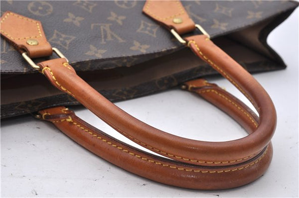 Authentic Louis Vuitton Monogram Sac Plat Hand Bag M51140 LV 6415D